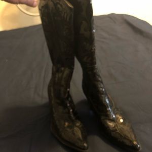 Helens Heart Black Bling Boots